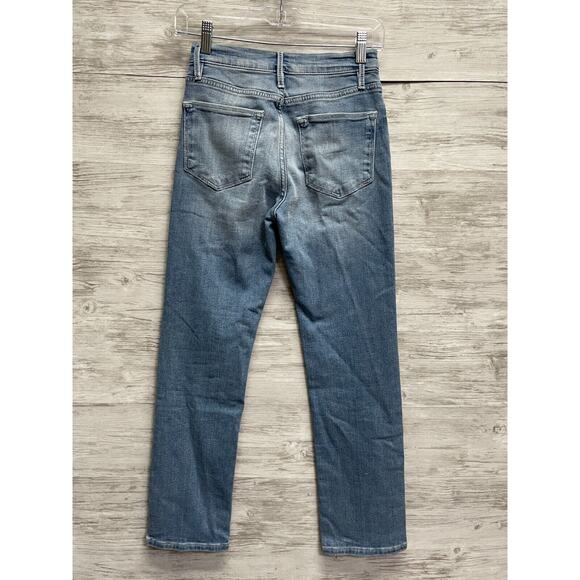 Frame Jeans 25 Le High Straight Womens Blue Denim Stretch Light Wash - Picture 9 of 13
